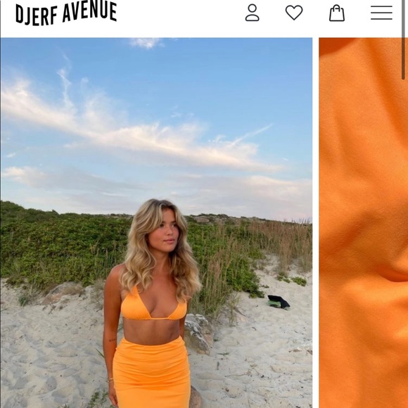 Djerf Avenue Orange Bathing Suit - Picture 2 of 2